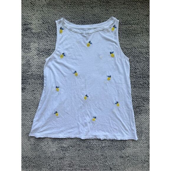 Loft XS Sleeveless Tank Bundle - Lemons & Red/White/Blue Stripe - Picture 3 of 5